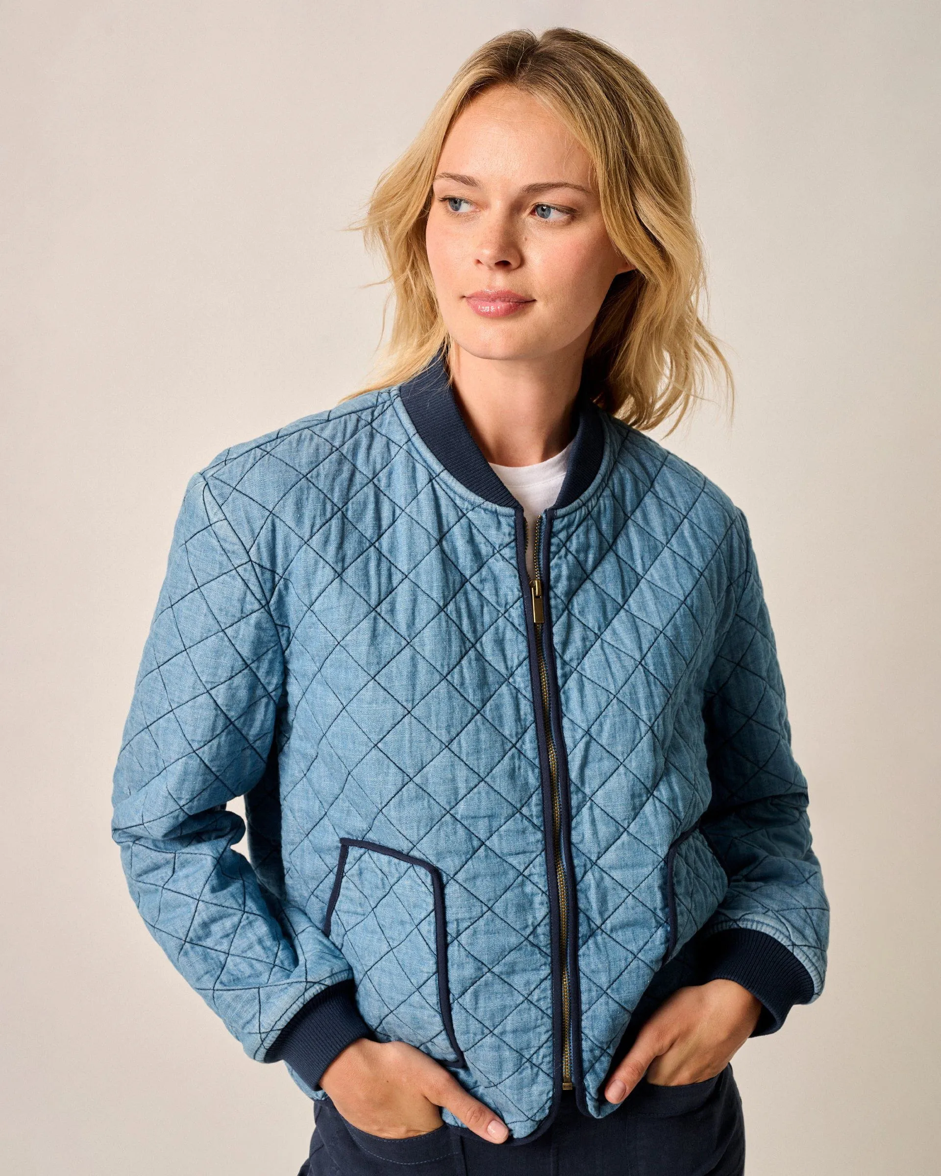 Vivian Quilted Bomber Jacket