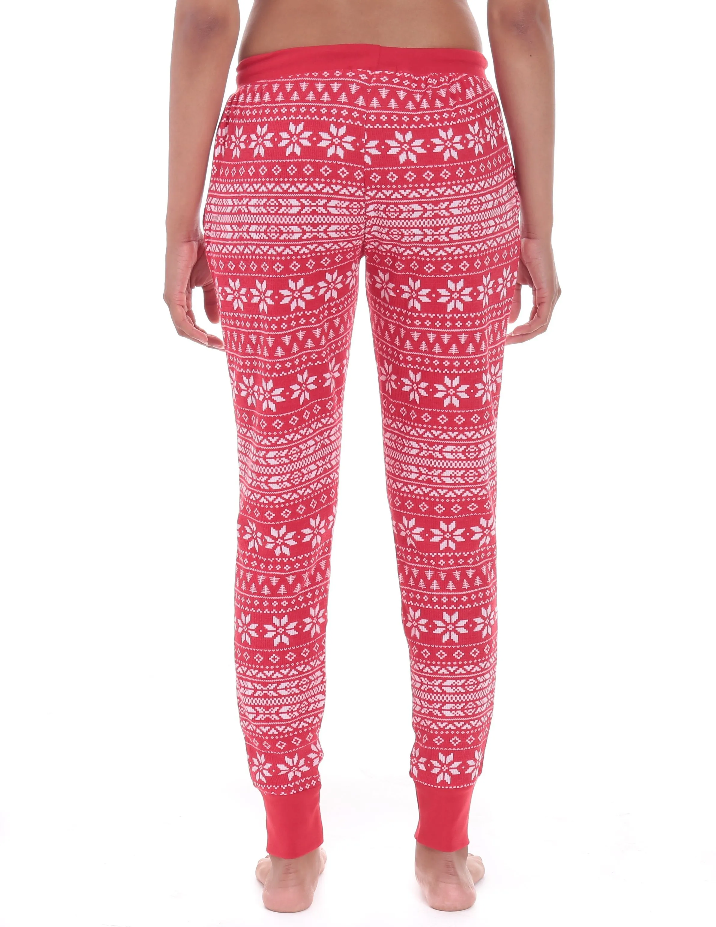 Women's Waffle Knit Thermal Jogger Lounge Pants