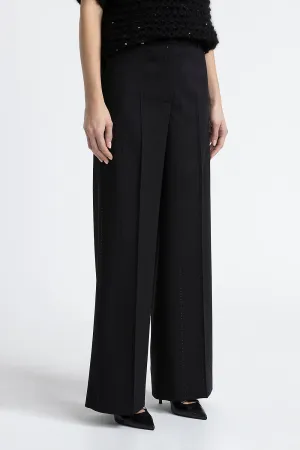 Wool palazzo trousers